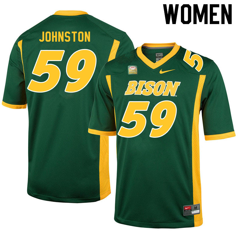 Women #59 Hayden Johnston North Dakota State Bison College Football Jerseys Sale-Green